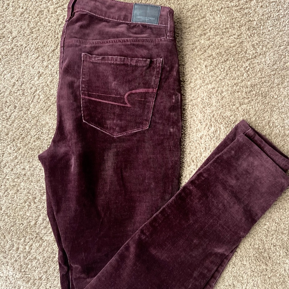 American eagle,  high waisted corduroy jeans